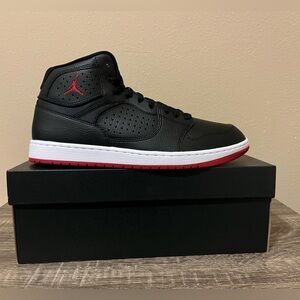 NWT Jordan Access Black and Red High-Top Sneakers